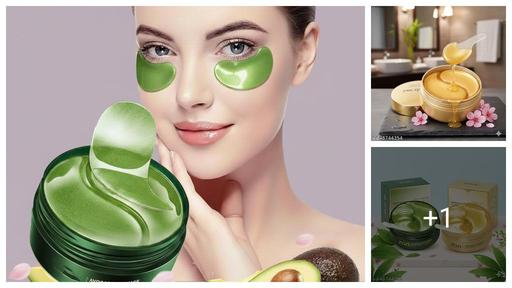 KITCHEN PRO-Eye Pads, 60 Pieces Eye Pads Against Dark Circles with , Collagen Eye Mask Against Eye Bags, Collagen Under Eye Patches, Reduce Wrinkles and Puffiness. (Medium, GREEN TEA,ALOE VERA)