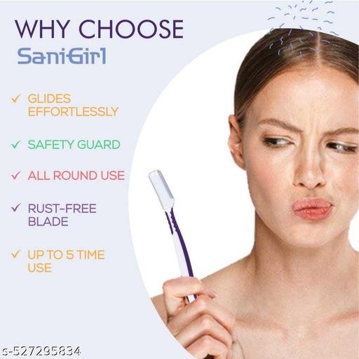 SaniGirl Reusable Face Razor For Women Facial Hair - 3 | Instant Glow & Painless Hair Removal | For Eyebrows, Upper Lip, Chin, Peach Fuzz, Forehead, Unibrow, Sideburns - Abnlas Women’s Daily-Use Beauty & Self-Care