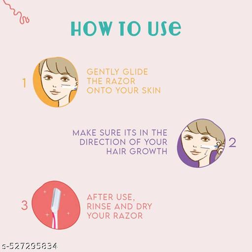 SaniGirl Reusable Face Razor For Women Facial Hair - 3 | Instant Glow & Painless Hair Removal | For Eyebrows, Upper Lip, Chin, Peach Fuzz, Forehead, Unibrow, Sideburns - Abnlas Women’s Daily-Use Beauty & Self-Care